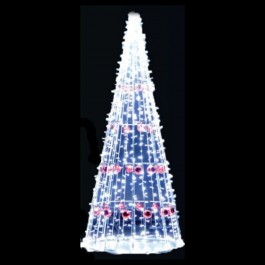 Sapin extérieur à Leds - Cône boules de noël