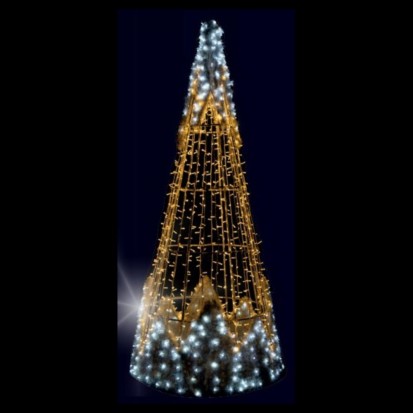 Sapin lumineux artificiel à Leds - Cône cimes