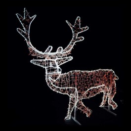 Déco de noël à poser - Cerf lumineux