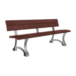 Banc plastique recyclé Mora Gris Procity