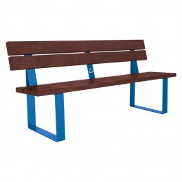 Banc plastique recyclé Riga bleu Procity
