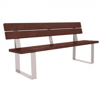 Banc plastique recyclé gris procity Riga Procity