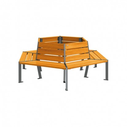 Banc gris procity tour d'arbre Silaos® Procity