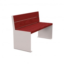 Banc public KUB acajou et gris Procity