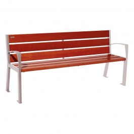 Banc Silaos® gris 6 lames Procity