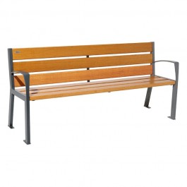 Banc Silaos® 6 lames gris Procity