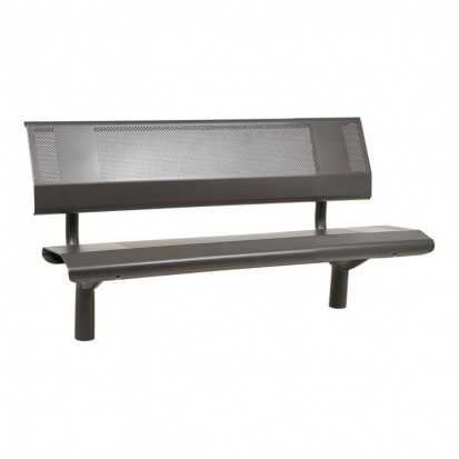 Banc public acier gris procity Oslo Procity