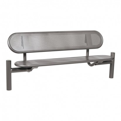 Banc Estoril Inox gris Procity