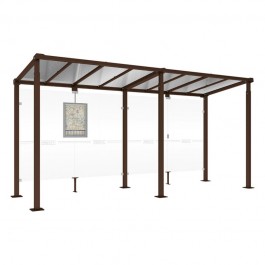 Abris bus Milan marron