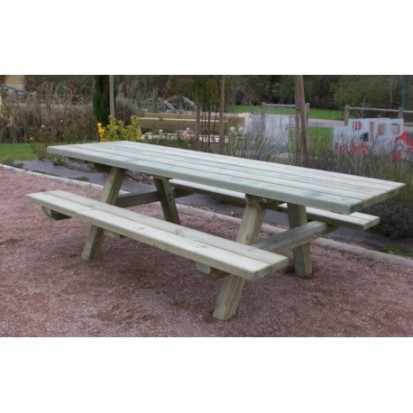 Table bancs pique-nique PMR en bois