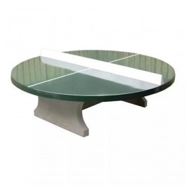 Table ping-pong ronde béton verte