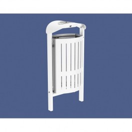 Corbeille avec cendrier Silaos blanc