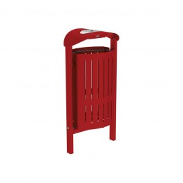 Corbeille avec cendrier Silaos bordeaux