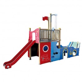 Jeux bateau pirate le GALION pour enfants à mobilité réduite.