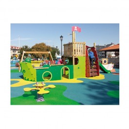 Aire de jeux bateau pirate accessible PMR