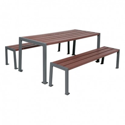 Table de pique-nique Silaos® gris procity