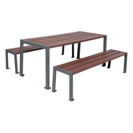 Table de pique-nique Silaos® gris procity