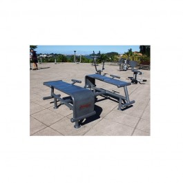 Appareil fitness double bancs abdos