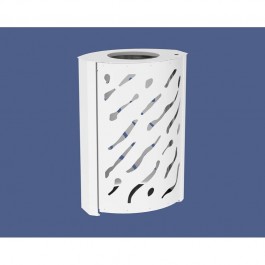 Corbeille de propreté Venise blanc