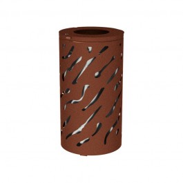 Corbeille urbaine Venise aspect corten