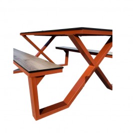 Table extérieure imitation bois