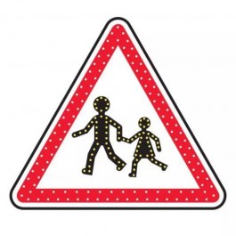 Panneau lumineux - A13a Danger enfants