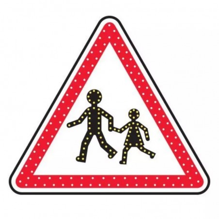Panneau lumineux - A13a Danger enfants