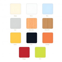 Lisse mural MDF Hêtre - 8 patères en métal