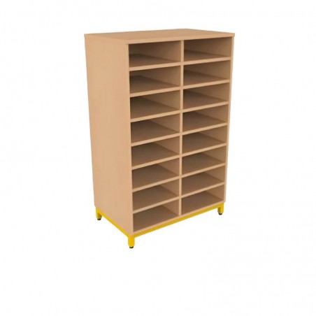 Meuble d'école pour rangement 16 cases