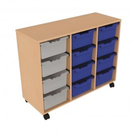 Meuble à cases pour école - 12 bacs