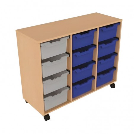 Meuble à cases pour école - 12 bacs