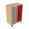 Meuble pour école sur roulettes - 20 bacs
