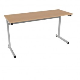 130x50 cm - Bureau école biplace à dégagement latéral LUIS