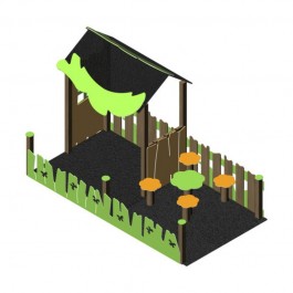 Cabane en bois avec terrasse MISSISSIPPI