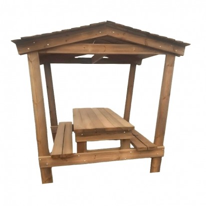 Table de pique nique avec toit Kiosque