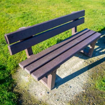 Banc de ville recyclé