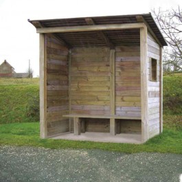 Abri de bus en bois