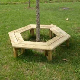Banquette tour d'arbre en bois