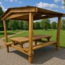 Table de pique nique avec toit Kiosque