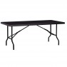 Table rectangulaire pliante noire 183 cm