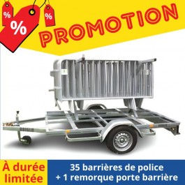 35 barrières vauban + 1 remorque porte barrières