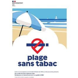 Affiche plage sans tabac