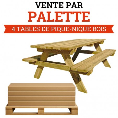 Table avec banc en bois - achat en gros