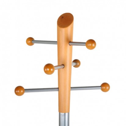 Porte manteau collectivités 6 patères en bois et métal