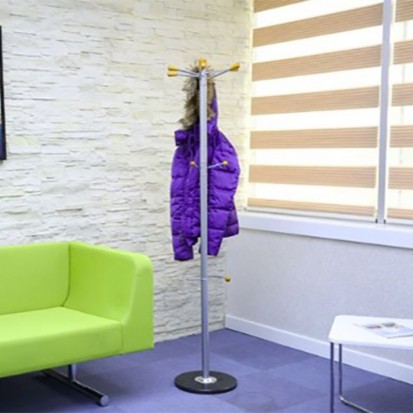 portemanteau vestiaire bois et métal avec range parapluie
