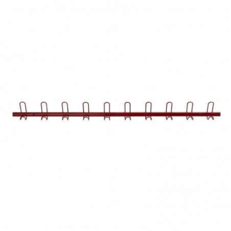 Portemanteau 10 patères Mottez rouge