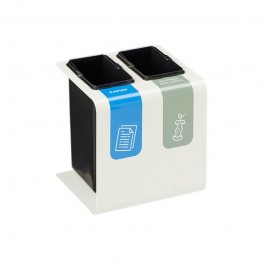 Poubelle de tri sélectif 2x8L papier et autres déchets ROSSIGNOL