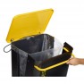 Poubelle de tri sélectif mobile 110L corps blanc et couvercle gris pour autres déchets marque ROSSIGNOL