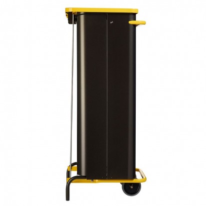 Poubelle de tri sélectif mobile 110L corps blanc et couvercle gris pour autres déchets marque ROSSIGNOL