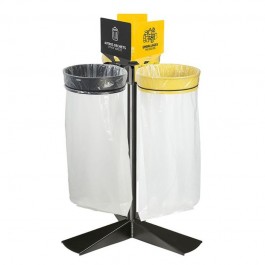 Kit de 3 supports de sacs tri sélectif 3 X 110 L pour emballages et autres déchets sans couvercle marque Rossignol